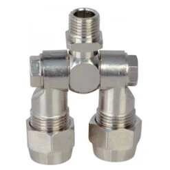 Geoline Twin Brass Swivel Nozzle Holder 1/4" BSP Male Inlet
