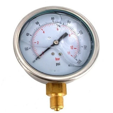 Wika 100mm Glycerine Filled Stainless Steel Pressure Gauge Bottom Entry 3 Wika 100mm Glycerine Filled Stainless Steel Pressure Gauge Bottom Entry