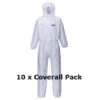 Portwest Biztex ST40 Microporous Type 5/6 Coverall X 10 Pack 2 Portwest Biztex ST40 Microporous Type 5/6 Coverall X 10 Pack -Shurflo Equipment Store Portwest ST40 380 10