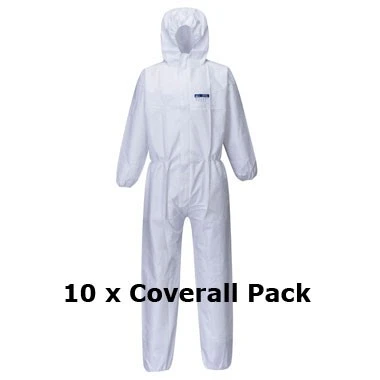 Portwest Biztex ST40 Microporous Type 5/6 Coverall X 10 Pack 3 Portwest Biztex ST40 Microporous Type 5/6 Coverall X 10 Pack