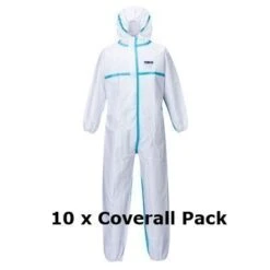Portwest Biztex ST60 Microporous Type 4/5/6 Coverall X 10 Pack