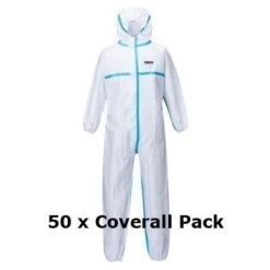 Portwest Biztex ST60 Microporous Type 4/5/6 Coverall X 50 Pack